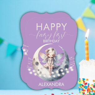 Carte Fée magique Première fille Joyeux anniversaire