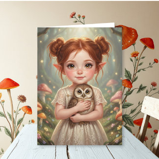 Carte Fée Roux et Fête d'Anniversaire de Fille aux Choue