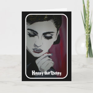 Carte 'Feed Your Habits' (Vampire) Birthday Card
