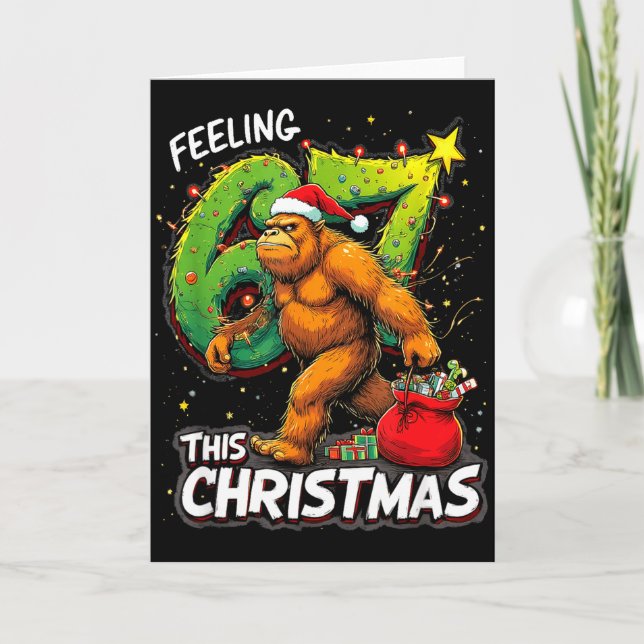 Carte Feeling 67 Funny Christmas Bigfoot Holiday  (Devant)