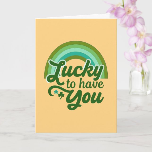 Carte Feeling So Lucky to Have You Retro St Patricks Day (Orchidée)