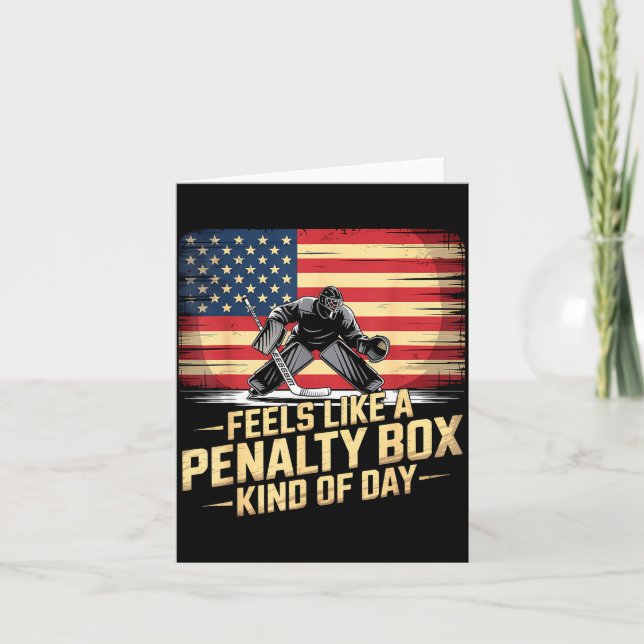 Carte Feels Like A Penalty Box Kind Of Day Funny Hockey  (Devant)