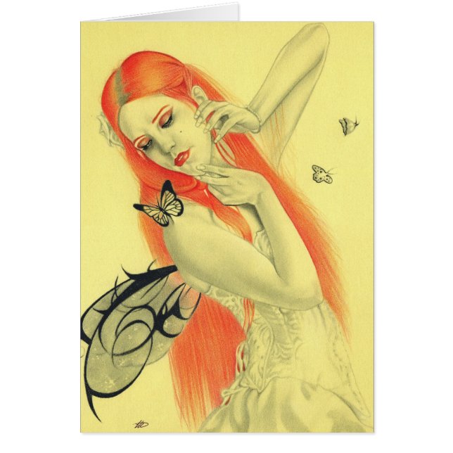 Carte féerique de secrets de papillon (Devant)