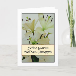 Carte Felice Giorno del San Giuseppe (Fiori)