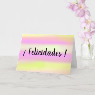 Carte Felicidades Espagne Félicitations Aquarelle