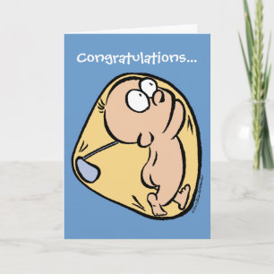 Carte Félicitation-Avenir Golfeur-Bleu