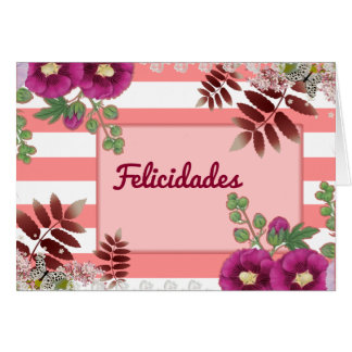 Carte félicitation chorale et fleurs félicitations
