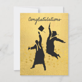 Carte Félicitation Graduation Thème Noir et Or