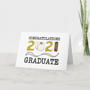 Carte Félicitations 2021 Graduation Toilet Papier Drôle
