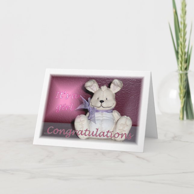 Carte Félicitations à Baby Girl (Devant)