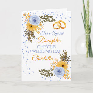 Carte Félicitations à Fille Mariée de mariage Jour Fleur