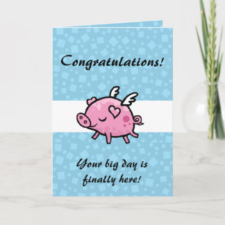 Carte Félicitations à Flying Pig