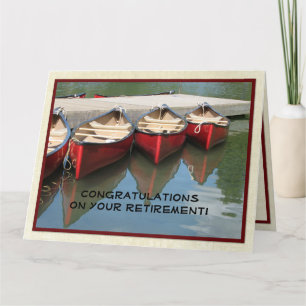 Carte Félicitations à JUMBO Retirement de All, Canoes