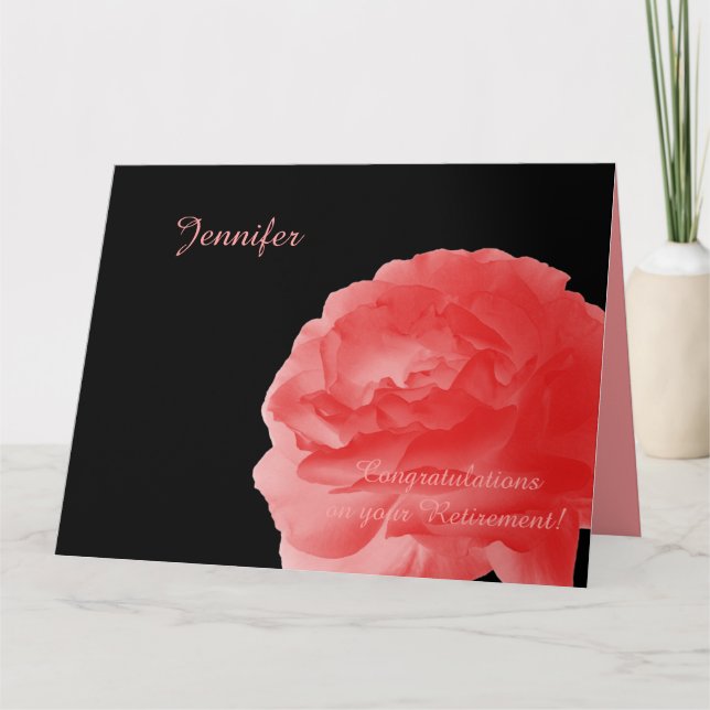 Carte Félicitations à JUMBO Retraite de tous, Rose (Devant)