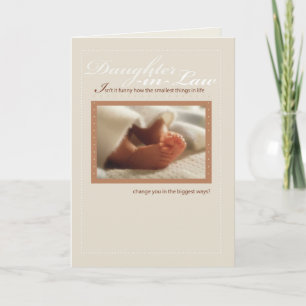 Carte Félicitations à la belle-fille Nouveau pied bébé