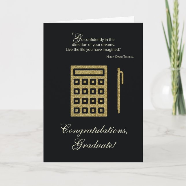 Carte Félicitations à la Comptabilité Business Graduatio (Devant)