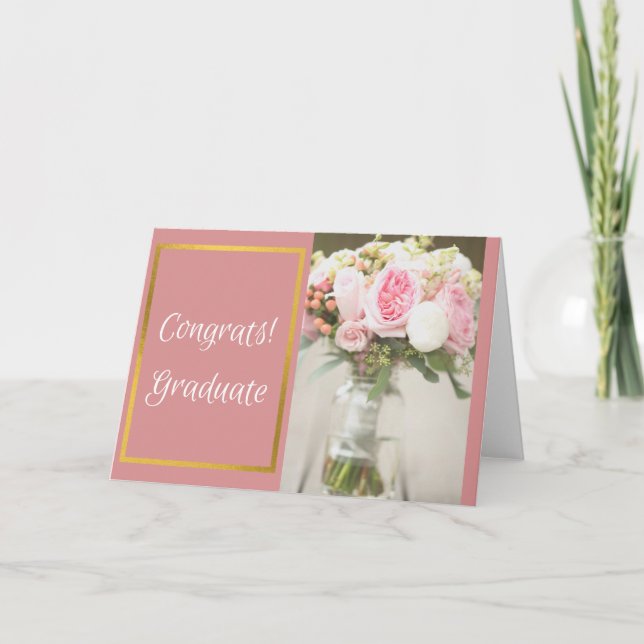 Carte Félicitations à la diplômée (Devant)