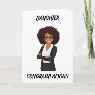 CARTE FÉLICITATIONS À LA FILLE "FEMME AFRICAINE AMÉRICAI