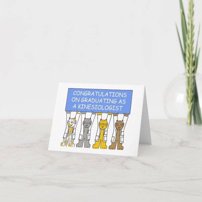 Carte Félicitations à la graduation en tant que Kinesiol (Devant)