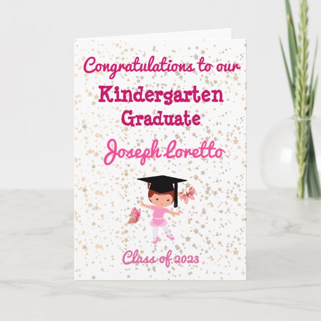Carte Félicitations à la maternelle Ballerina (Devant)