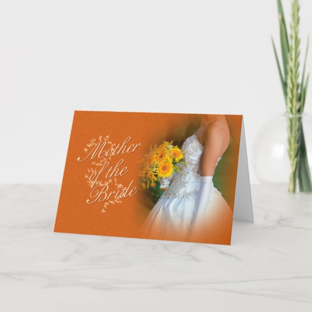 Carte Félicitations à la mère de la mariée avec br (Devant)