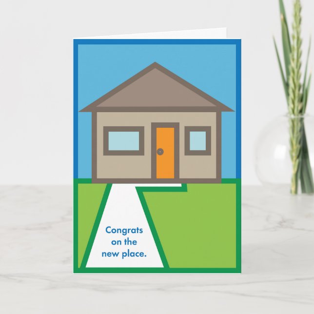 Carte Félicitations à la nouvelle place (Devant)