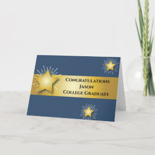 Carte Félicitations à la remise des diplômes Étoile pers