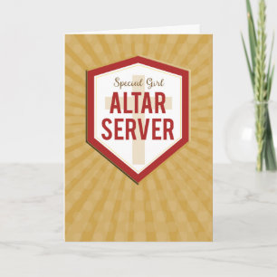 Carte Félicitations à la serveuse d'autel spéciale