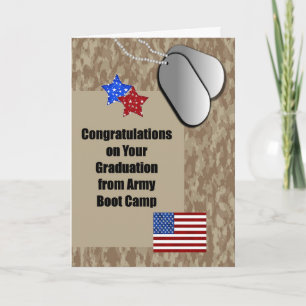 Carte Félicitations à l'Armée pour son diplôme de camp d