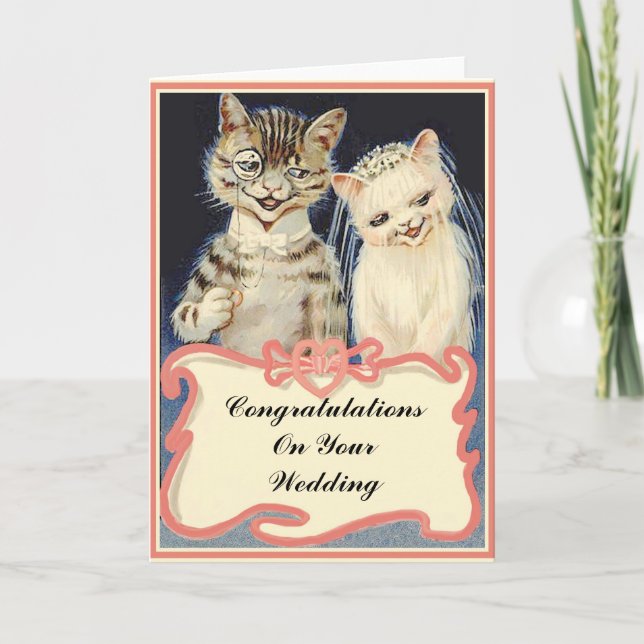 Carte Félicitations à l'occasion de votre mariage Chats  (Devant)