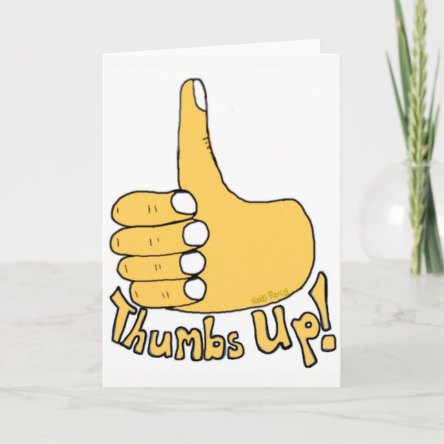 Carte Félicitations à Thumbs Up Cartoon Card (Devant)
