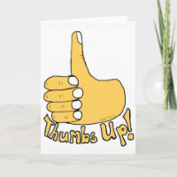 Félicitations à Thumbs Up Cartoon Card