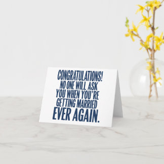 Carte Félicitations à un Fiançailles Mariage amusant mar