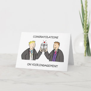 Carte Félicitations à votre Fiançailles Homme Couple