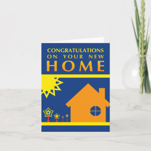 Carte félicitations à votre nouvelle maison : pop formes