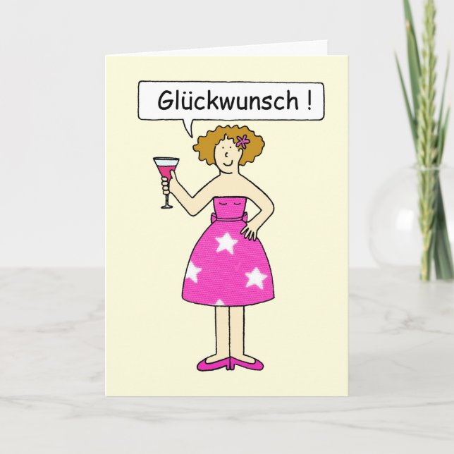 Carte Félicitations allemandes Gluckwunsch (Devant)