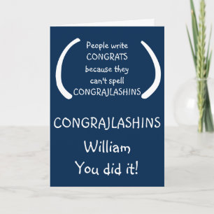 Carte Félicitations amusantes Graduation Humour de fin d