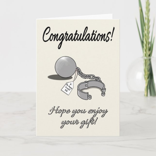 Carte Félicitations amusantes Mariage Day Newlyweds Card (Devant)