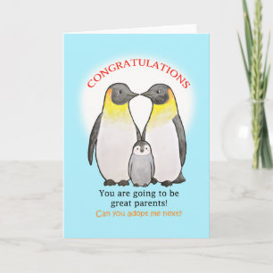 Carte Félicitations amusantes pour bébé nouveau parents 