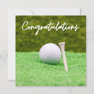 Carte Félicitations au golf "Trou en un ton golf