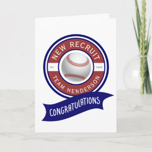 Carte Félicitations au nouveau bébé de baseball Salutati