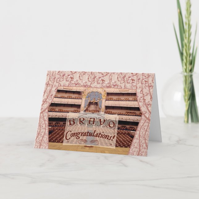 Carte Félicitations au rendement (Devant)