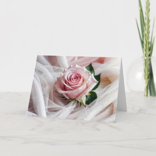 Carte Félicitations au Rose Mariage rose (Devant)
