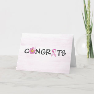 Carte Félicitations au survivant du cancer du sein