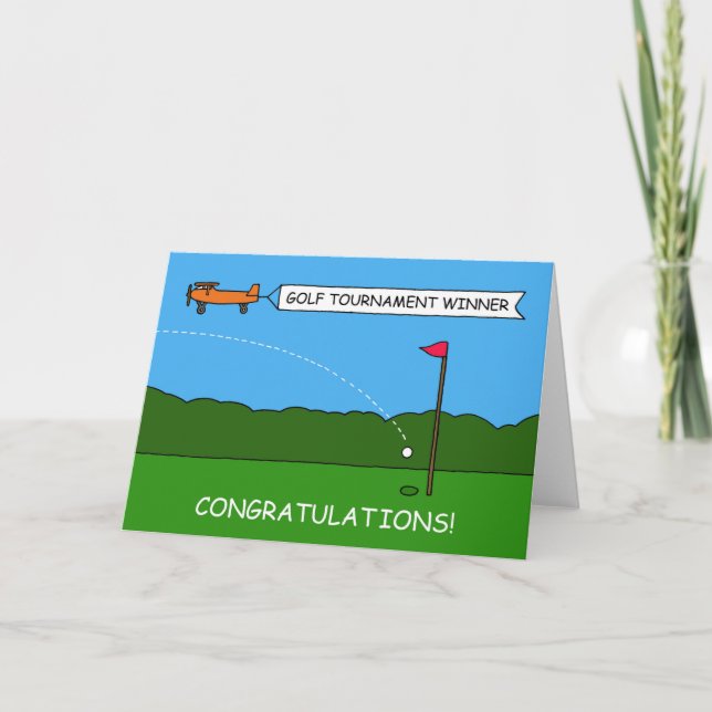 Carte Félicitations au tournoi de golf (Devant)