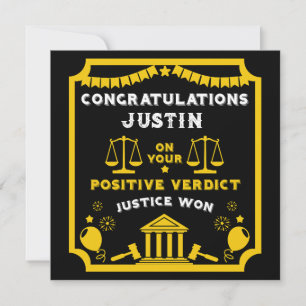 Carte Félicitations au verdict du tribunal
