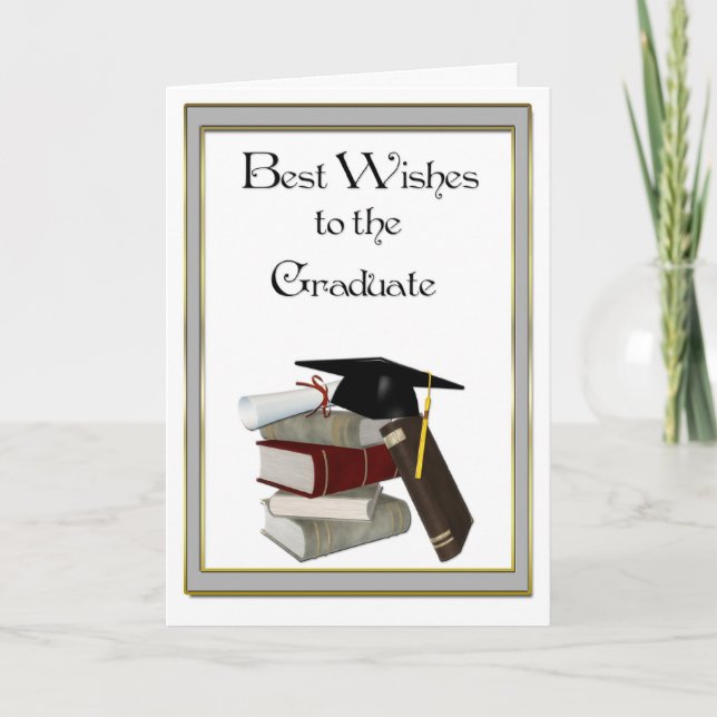 Carte Félicitations aux diplômés Casquette noir (Devant)