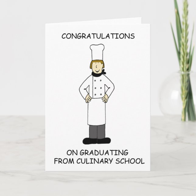 Carte Félicitations aux diplômés de l'école culinaire po (Devant)