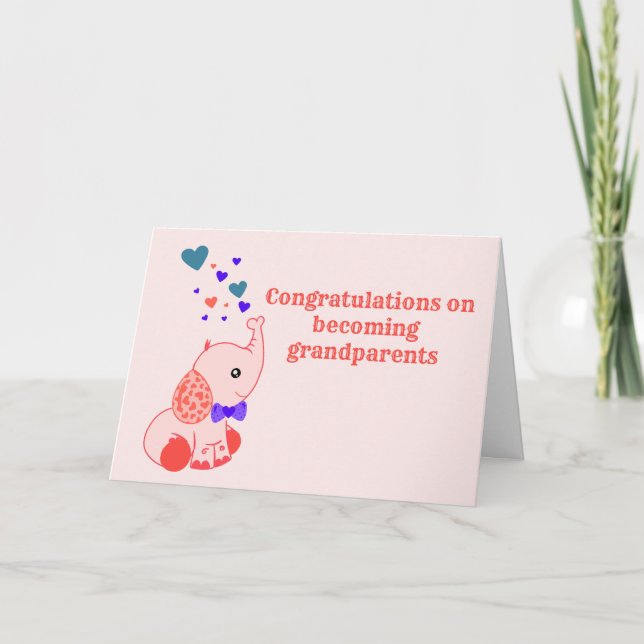 Carte Félicitations aux nouveaux grands-parents (Devant)