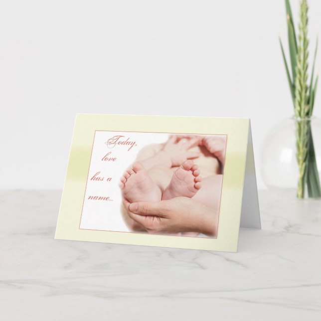 Carte Félicitations aux pieds de bébé (Devant)